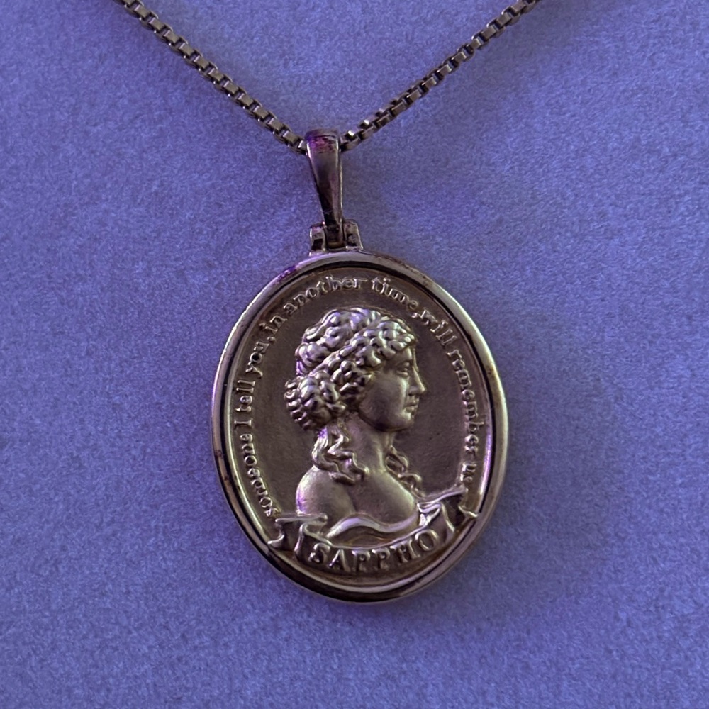 SOLD!!! Awe Inspired Sappho Necklace 14k Vermeil